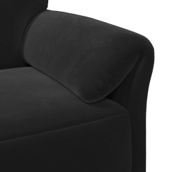 Sofa 2 places Noir 138 x 83 x 95 cm Velours 624613624613