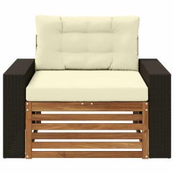 Sofa de milieu extérieur Bois d'Acacia Massif Naturel 624614624614