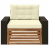 Sofa de milieu extérieur Bois d'Acacia Massif Naturel 624614624614