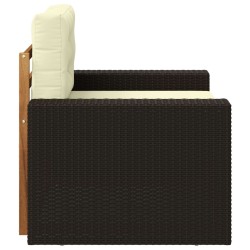 Sofa de milieu extérieur Bois d'Acacia Massif Naturel 624614624614