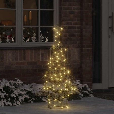 Sapin de Noël avec 120 LED Blanc chaud 150 cm Rotin 624616624616