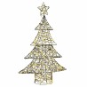 Sapin de Noël avec 120 LED Blanc chaud 150 cm Rotin 624616624616
