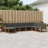 Ensemble de canapés d'extérieur 8 pcs Naturel et noir 624618624618