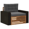 Sofa de milieu extérieur Bois d'Acacia Massif Naturel 624622624622
