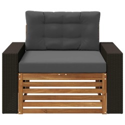 Sofa de milieu extérieur Bois d'Acacia Massif Naturel 624622624622