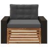 Sofa de milieu extérieur Bois d'Acacia Massif Naturel 624622624622