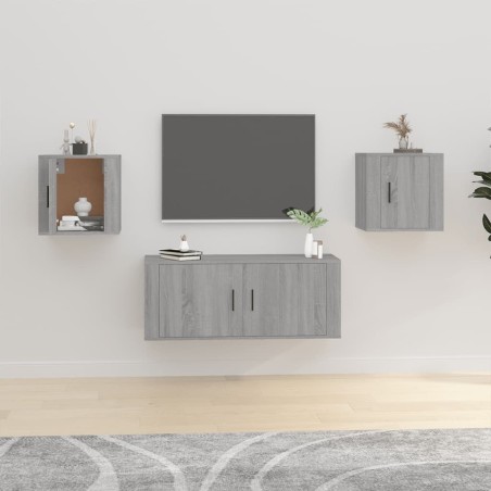 Meubles TV muraux 2 pcs Sonoma gris 40x34,5x40 cm 624623624623