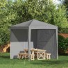 Mur de tente de fête 2 pcs Gris clair 200 x 195 cm PE et acier 624628624628