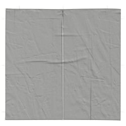 Mur de tente de fête 2 pcs Gris clair 200 x 195 cm PE et acier 624628624628