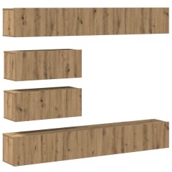 Ensemble de meuble TV mural 6 pcs chêne artisanal 624629624629