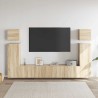 Ensemble de meuble TV 8 pcs Chêne sonoma Bois d'ingénierie 624630624630