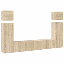 Ensemble de meuble TV 8 pcs Chêne sonoma Bois d'ingénierie 624630624630