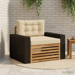 Sofa de milieu extérieur Bois d'Acacia Massif Naturel 624631624631