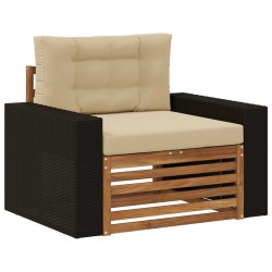 Sofa de milieu extérieur Bois d'Acacia Massif Naturel 624631624631