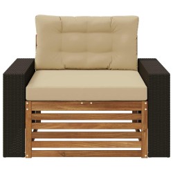 Sofa de milieu extérieur Bois d'Acacia Massif Naturel 624631624631