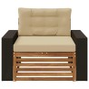 Sofa de milieu extérieur Bois d'Acacia Massif Naturel 624631624631