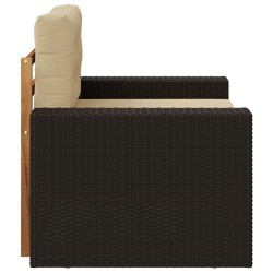 Sofa de milieu extérieur Bois d'Acacia Massif Naturel 624631624631
