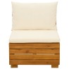 Ensemble de salon de jardin 2 Pièce Marron Bois d'Acacia Massif 624637624637