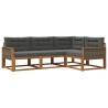 Ensemble de canapés d'extérieur 4 pcs Naturel et Anthracite 624639624639