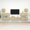 Ensemble de meuble TV 7 pcs Chêne sonoma Bois d'ingénierie 624642624642