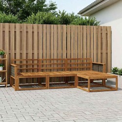 Ensemble de canapés d'extérieur 4 pcs Naturel 624643624643