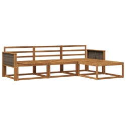 Ensemble de canapés d'extérieur 4 pcs Naturel 624643624643