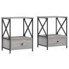 Tables de chevet 2 pcs sonoma gris 50x41x65 cm bois ingénierie 624646624646