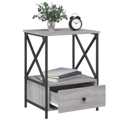 Tables de chevet 2 pcs sonoma gris 50x41x65 cm bois ingénierie 624646624646