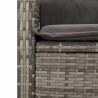 Ensemble à manger de jardin 5 pcs coussins gris résine tressée 624648624648