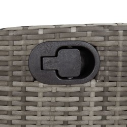 Ensemble à manger de jardin 5 pcs coussins gris résine tressée 624648624648