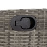 Ensemble à manger de jardin 5 pcs coussins gris résine tressée 624648624648