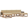 Ensemble de canapés d'extérieur 6 pcs Naturel et Beige 624650624650