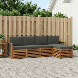 Ensemble de canapés d'extérieur 5 pcs Naturel et Anthracite 624651624651