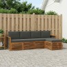 Ensemble de canapés d'extérieur 5 pcs Naturel et Anthracite 624651624651