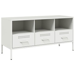 Meuble TV blanc 100,5x39x50,5 cm acier 624653624653