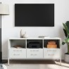 Meuble TV blanc 100,5x39x50,5 cm acier 624653624653