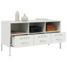 Meuble TV blanc 100,5x39x50,5 cm acier 624653624653