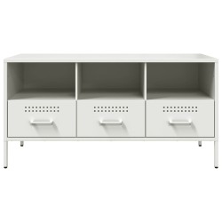 Meuble TV blanc 100,5x39x50,5 cm acier 624653624653