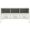 Meuble TV blanc 100,5x39x50,5 cm acier 624653624653