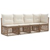 Ensemble de canapé de jardin 8 pcs Beige polyrotin 624654624654
