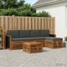 Ensemble de canapés d'extérieur 6 pcs Naturel et Anthracite 624659624659