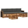 Ensemble de canapés d'extérieur 6 pcs Naturel et Anthracite 624659624659