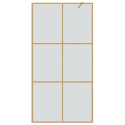 Mur de Douche à L'Italienne Doré 100 x 195 cm verre trempé 624663624663