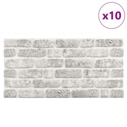 Panneaux muraux 10 pcs Gris clair 100 x 50 cm Mousse EPS 624664624664