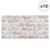 Panneaux muraux 10 pcs Gris clair 100 x 50 cm Mousse EPS 624664624664