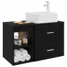 Ensemble de mobilier de salle de bain 2 pcs Chêne noir 624670624670