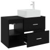 Ensemble de mobilier de salle de bain 2 pcs Chêne noir 624670624670