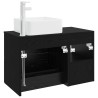 Ensemble de mobilier de salle de bain 2 pcs Chêne noir 624670624670
