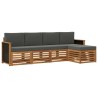 Ensemble de canapés d'extérieur 5 pcs Naturel et Anthracite 624672624672