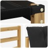 Ensemble de canapés d'extérieur 3 pcs Blanc et noir 624676624676